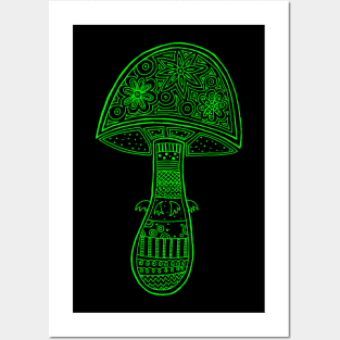 Psychedelicious Mushroom Posters and Art